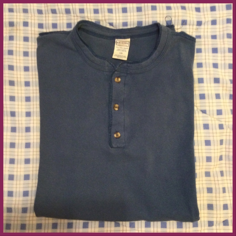 Vtg Henley Tshirt, sz L